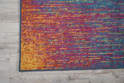 5’ X 7’ Rainbow Abstract Striations Area Rug