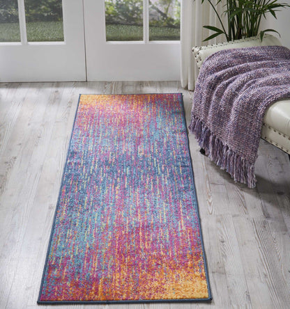 5’ X 7’ Rainbow Abstract Striations Area Rug