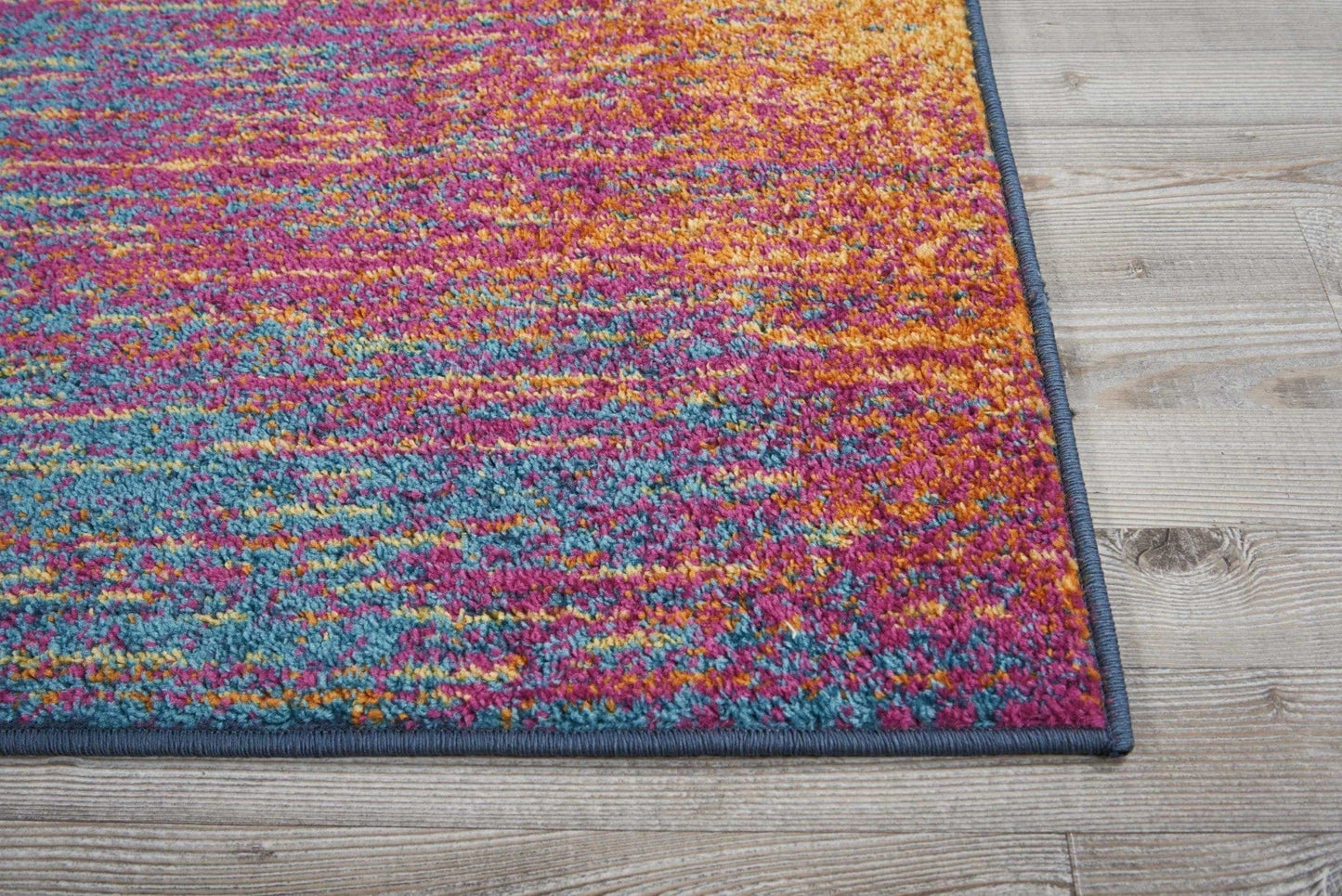 5’ X 7’ Rainbow Abstract Striations Area Rug