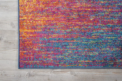 5’ X 7’ Rainbow Abstract Striations Area Rug