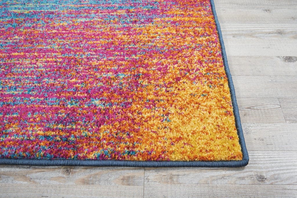 5’ X 7’ Rainbow Abstract Striations Area Rug