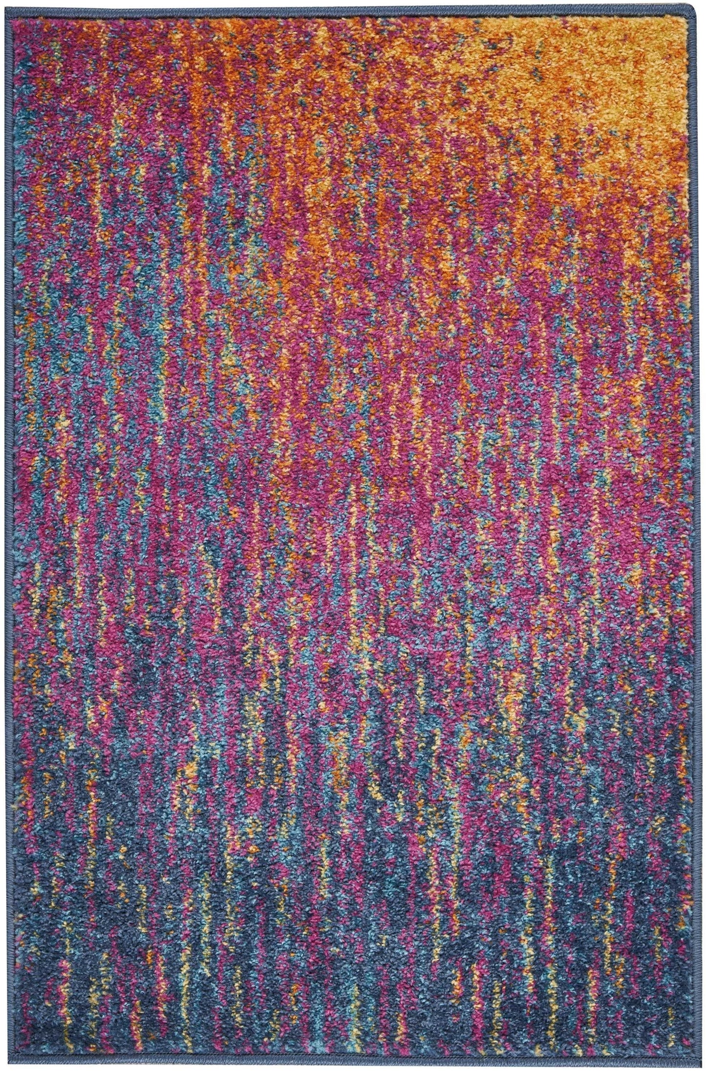 5’ X 7’ Rainbow Abstract Striations Area Rug
