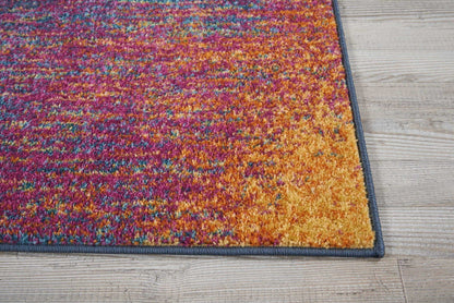 5’ X 7’ Rainbow Abstract Striations Area Rug