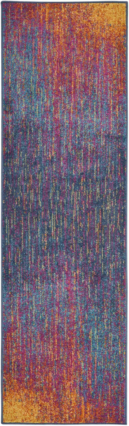 5’ X 7’ Rainbow Abstract Striations Area Rug