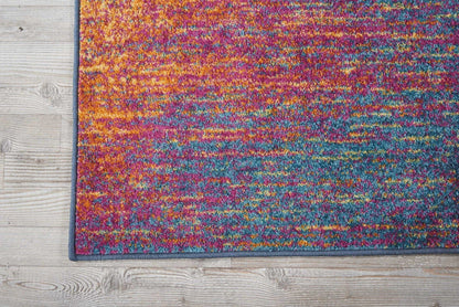 5’ X 7’ Rainbow Abstract Striations Area Rug