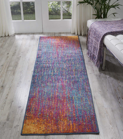 5’ X 7’ Rainbow Abstract Striations Area Rug