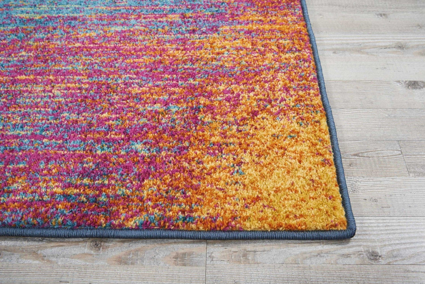 5’ X 7’ Rainbow Abstract Striations Area Rug