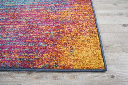 5’ X 7’ Rainbow Abstract Striations Area Rug