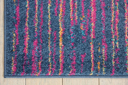5’ X 7’ Rainbow Abstract Striations Area Rug