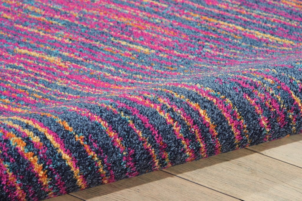 5’ X 7’ Rainbow Abstract Striations Area Rug