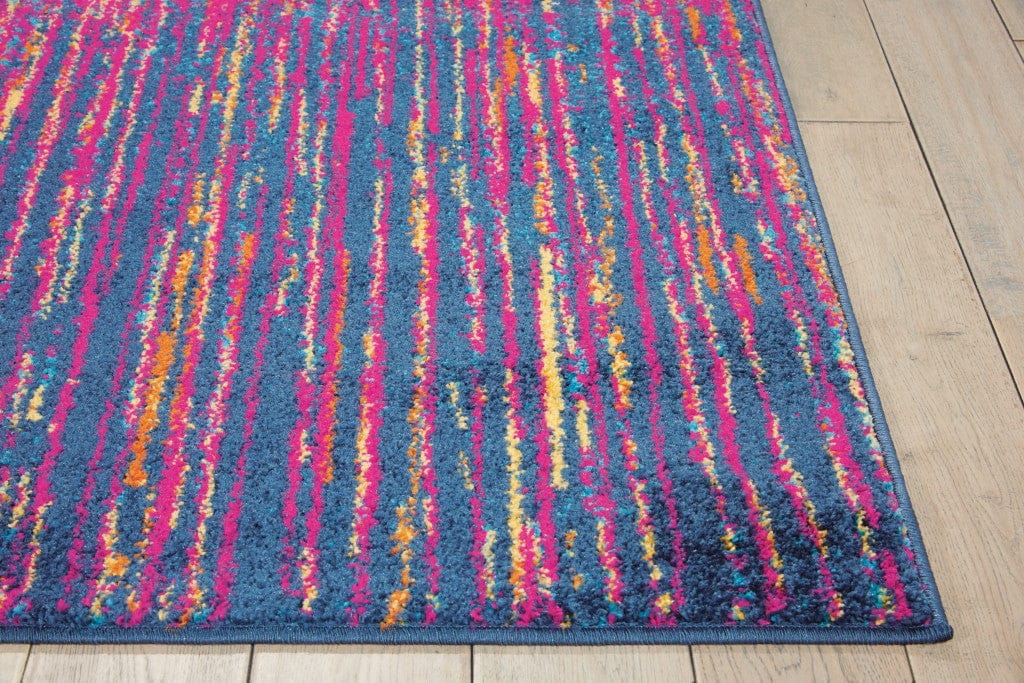 5’ X 7’ Rainbow Abstract Striations Area Rug