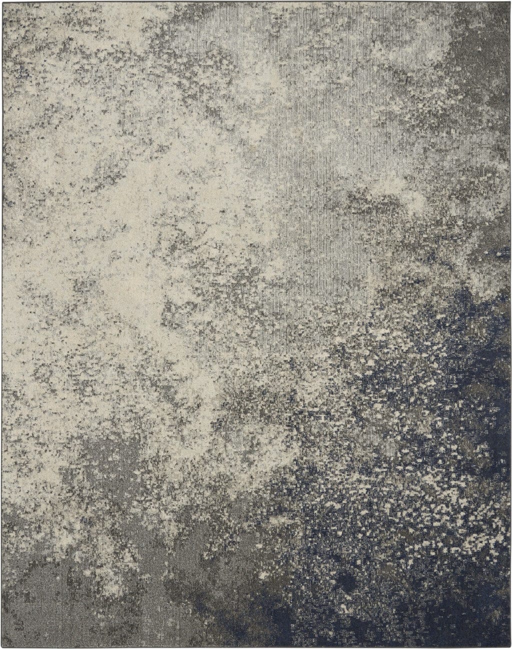 4’ X 6’ Charcoal And Ivory Abstract Area Rug