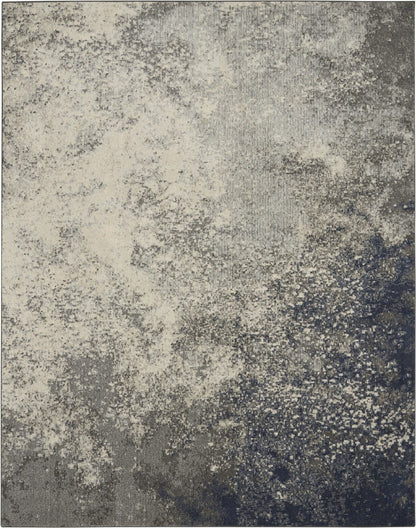 4’ X 6’ Charcoal And Ivory Abstract Area Rug