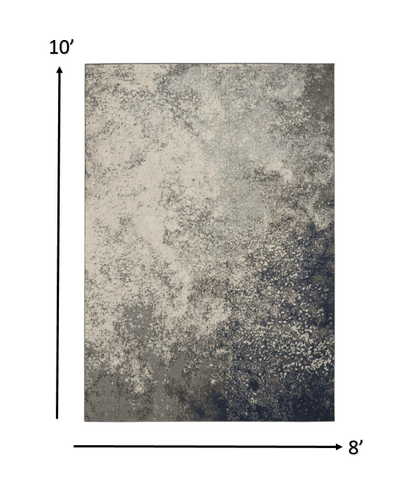4’ X 6’ Charcoal And Ivory Abstract Area Rug