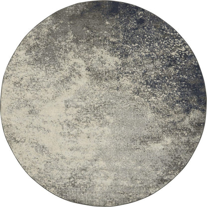4’ X 6’ Charcoal And Ivory Abstract Area Rug
