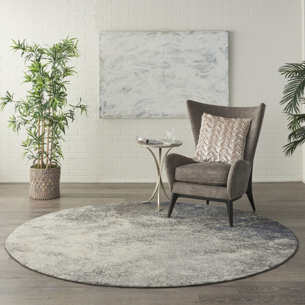 4’ X 6’ Charcoal And Ivory Abstract Area Rug
