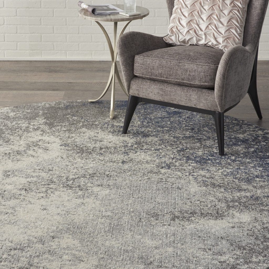 4’ X 6’ Charcoal And Ivory Abstract Area Rug