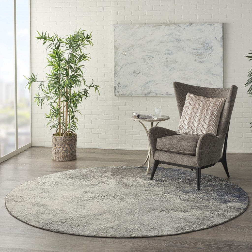 4’ X 6’ Charcoal And Ivory Abstract Area Rug