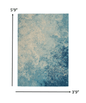 2’ X 3’ Light Blue And Ivory Abstract Sky Scatter Rug