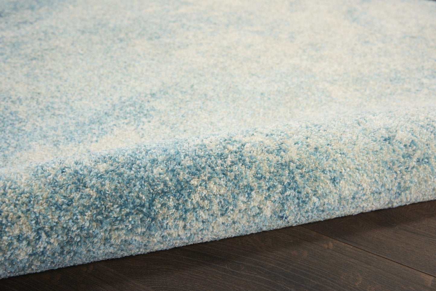 2’ X 3’ Light Blue And Ivory Abstract Sky Scatter Rug