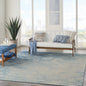 2’ X 3’ Light Blue And Ivory Abstract Sky Scatter Rug
