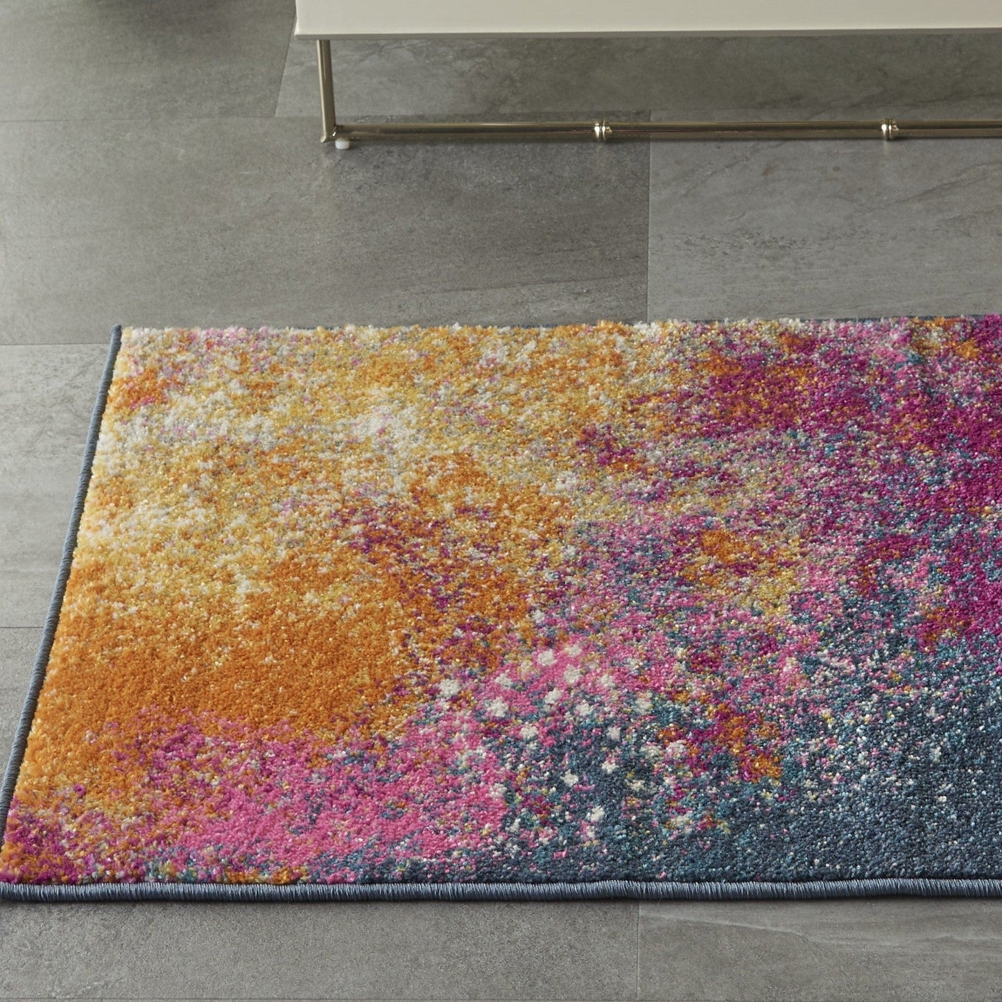 2’ X 10’ Abstract Brights Sunburst Runner Rug