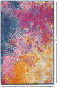 2’ X 10’ Abstract Brights Sunburst Runner Rug