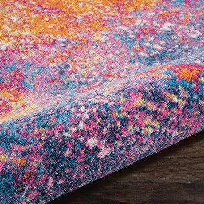 2’ X 10’ Abstract Brights Sunburst Runner Rug