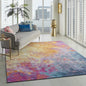 2’ X 10’ Abstract Brights Sunburst Runner Rug