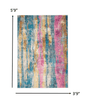 2’ X 6’ Gray Colorful Abstract Stripes Runner Rug