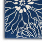 2’ X 3’ Navy And Ivory Floral Scatter Rug