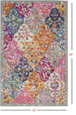 2’ X 3’ Muted Brights Floral Diamond Scatter Rug