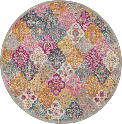 2’ X 3’ Muted Brights Floral Diamond Scatter Rug