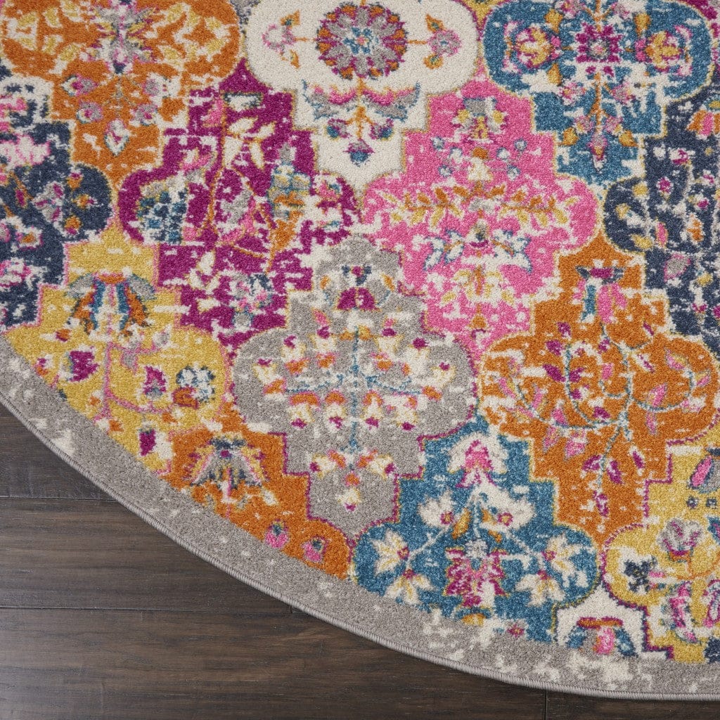 2’ X 3’ Muted Brights Floral Diamond Scatter Rug