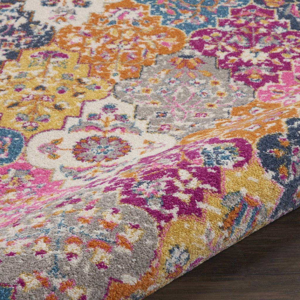 2’ X 3’ Muted Brights Floral Diamond Scatter Rug