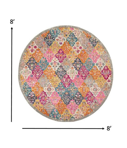 2’ X 3’ Muted Brights Floral Diamond Scatter Rug