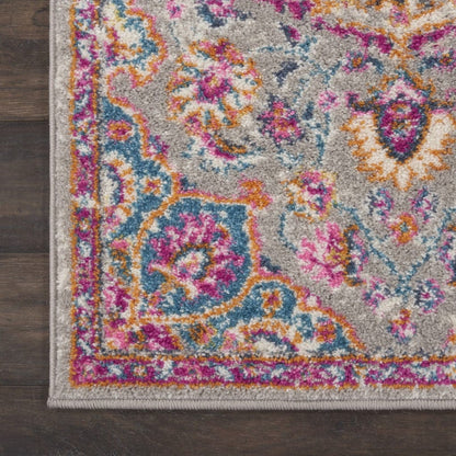 2’ X 3’ Gray And Pink Medallion Scatter Rug