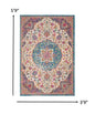 2’ X 3’ Pink And Blue Floral Medallion Scatter Rug