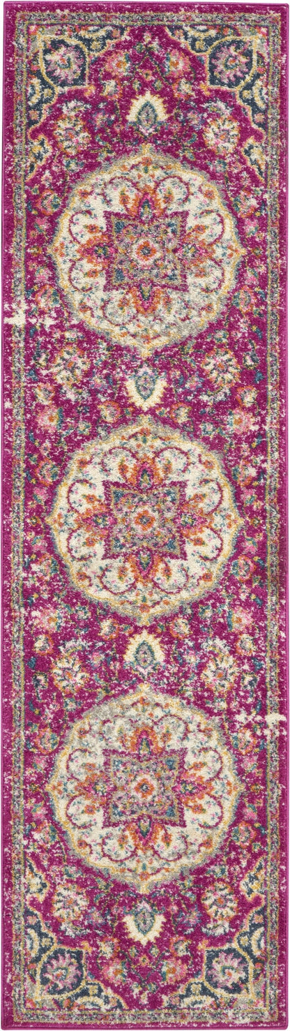 2’ X 3’ Pink And Ivory Medallion Scatter Rug