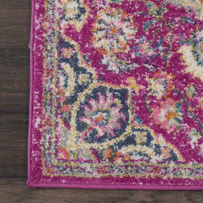 2’ X 3’ Pink And Ivory Medallion Scatter Rug