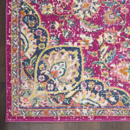 2’ X 3’ Pink And Ivory Medallion Scatter Rug