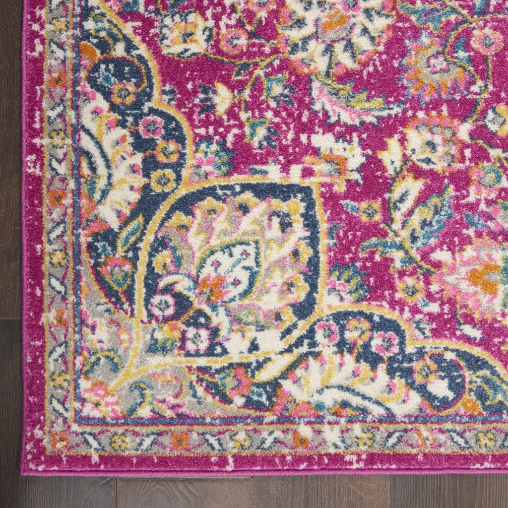 2’ X 3’ Pink And Ivory Medallion Scatter Rug