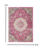 2’ X 3’ Pink And Ivory Medallion Scatter Rug