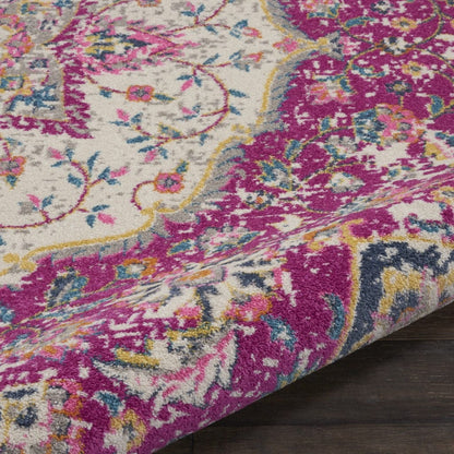 2’ X 3’ Pink And Ivory Medallion Scatter Rug