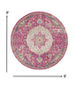 2’ X 3’ Pink And Ivory Medallion Scatter Rug