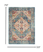 4’ X 6’ Ivory And Light Blue Distressed Area Rug