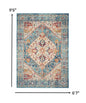 4’ X 6’ Ivory And Light Blue Distressed Area Rug