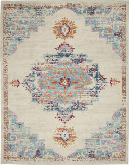 2’ X 3’ Gray Distressed Medallion Scatter Rug