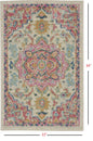 2’ X 3’ Ivory And Pink Medallion Scatter Rug