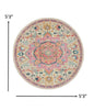 2’ X 3’ Ivory And Pink Medallion Scatter Rug